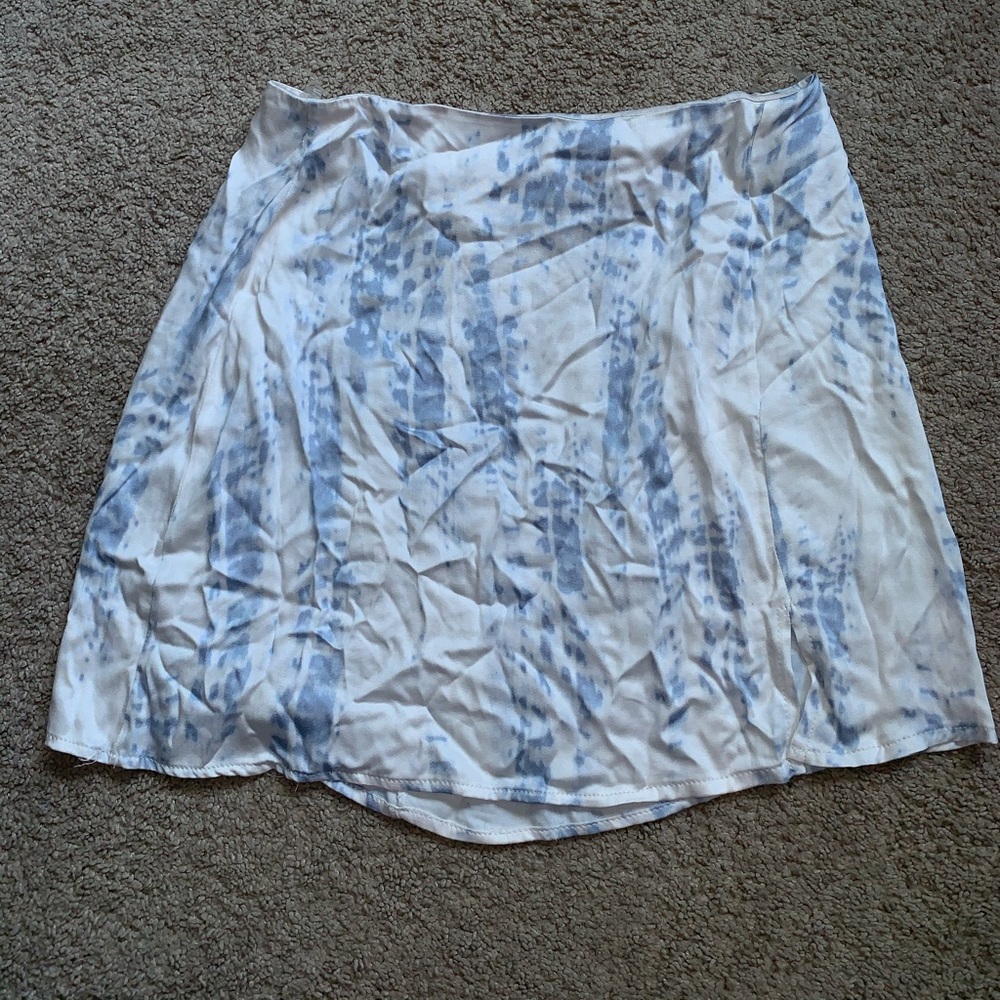 Large blue and white skirt